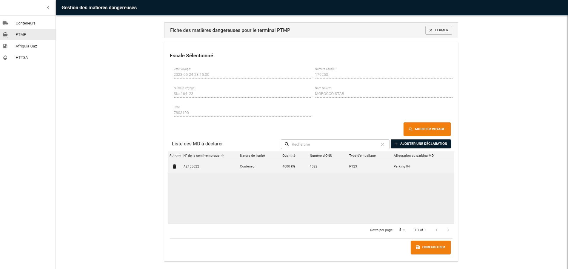 GESTION DES MATIÈRES DANGEREUSES : MISE EN PLACE D’UNE SOLUTION INTERFACÉE AVEC L’ENSEMBLE DES TERMINAUX